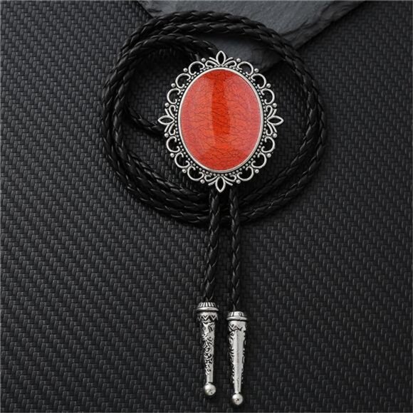 Bolo Tie Leather Necktie, 013 - Picture 1 of 7